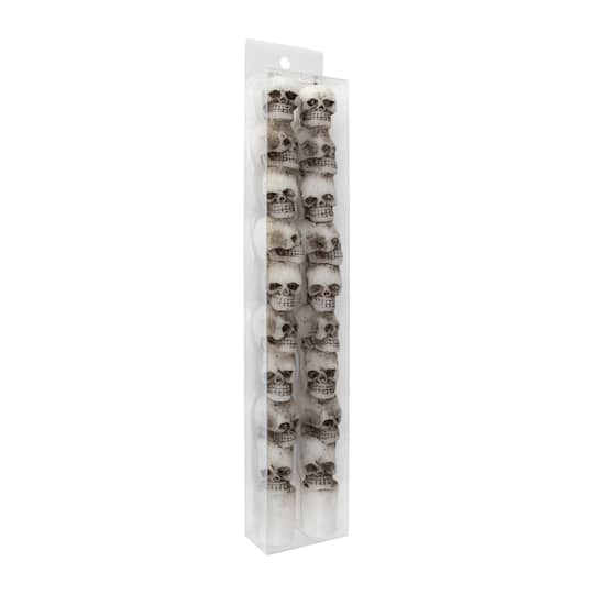 10" Stacked Skull Unscented Taper Candles, 2ct. by Ashland®
